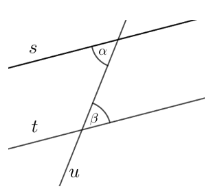Kahe sirge lõikamisel kolmandaga põiknurgad.