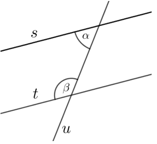 Kahe sirge lõikamisel kolmandaga lähisnurgad.